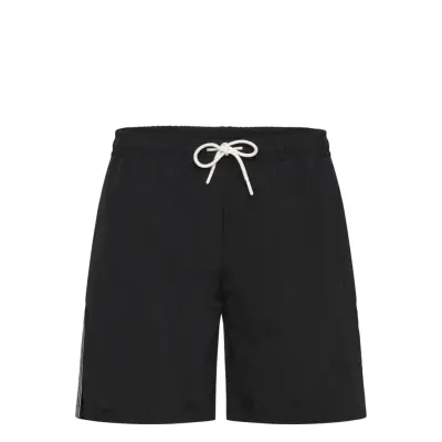 FILA Lerici Loose Heritage Tape Beach Shorts - Black - L