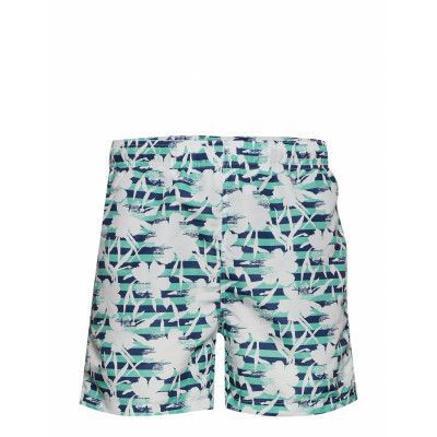 Flower Stripe Swim Shorts C.F Badshorts Grön GANT