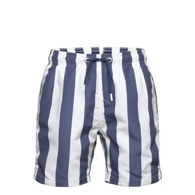 GANT Block Stripe Swim Shorts Blå