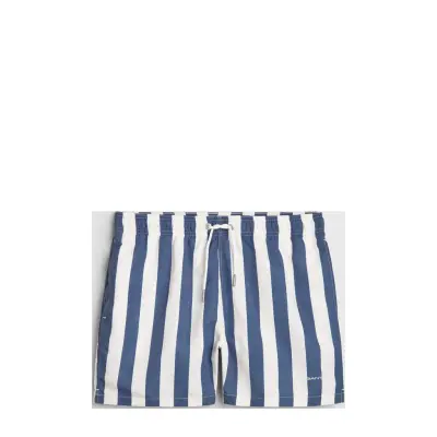 GANT Block Stripe Swim Shorts Marinblå