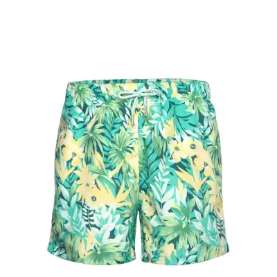 GANT Floral Print Swim Shorts Grön