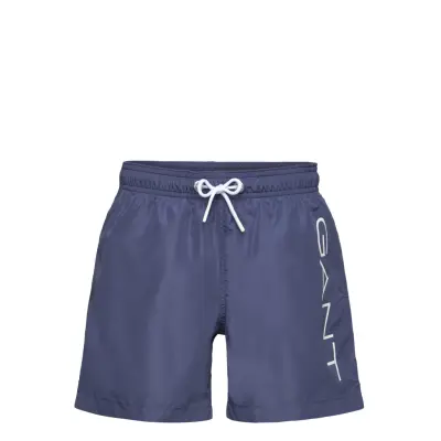 GANT Logo Lightweight Swim Shorts Blå