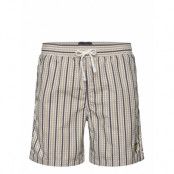 Gingham Swim Shorts *Villkorat Erbjudande Badshorts Beige Lyle & Scott