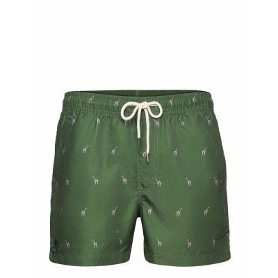 Giraffe Swim Shorts Badshorts Green OAS