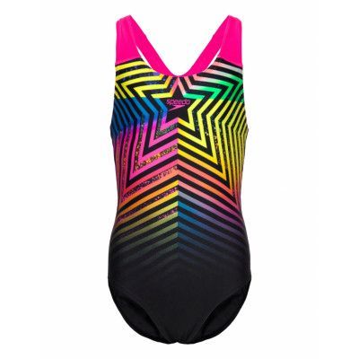 Speedo Girls Digital Placement Splashback Svart