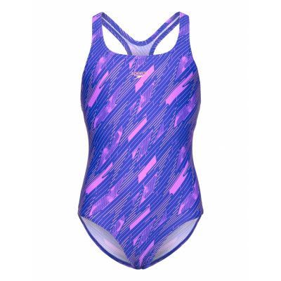 Speedo Girls Hyperboom Allover Medalist Blå