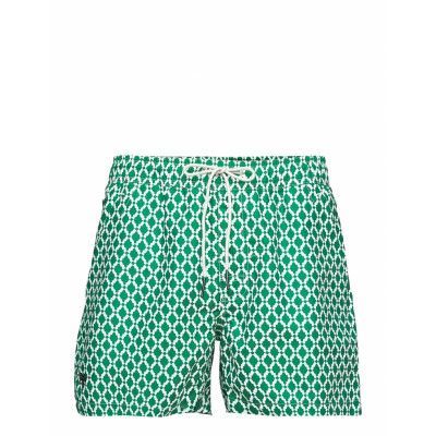 Green Tile Swim Shorts Badshorts Grön OAS