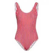 H2O Stripe Swimsuit - Red - S