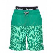 Hmlgarner Board Shorts Badshorts Grön Hummel