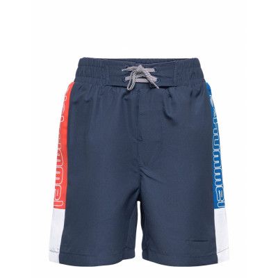 Hmlmanu Board Shorts Badshorts Blå Hummel