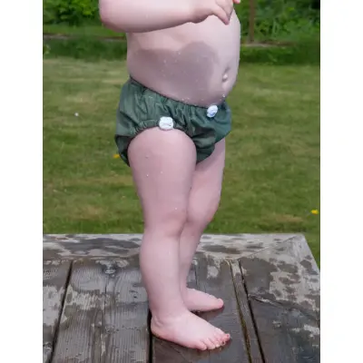 Imse Vimse Swim Diaper Drawstring S/M 6-10Kg, Olive Green - Green - S/M 6-10KG