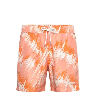 J. Lindeberg Banks Thunderstorm Swim Trunks Orange