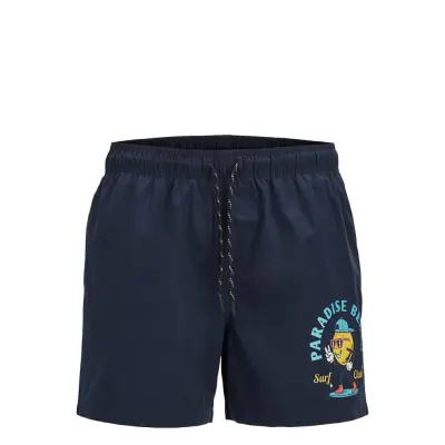 Jack & J S Jpstmaui Jjswim Leg Print Akm Jnr Marinblå