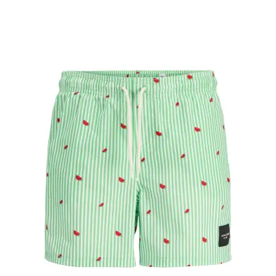 Jack & J S Jpstmaui Jjswim Mini Stripe Akm Jnr Grön