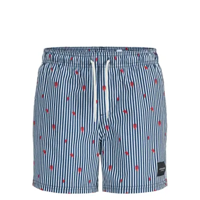 Jack & J S Jpstmaui Jjswim Mini Stripe Akm Jnr Marinblå