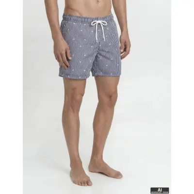 Jack & Jones Jpstmaui Breeze Mini Stripe Swim Srt Sn - Navy - XXL