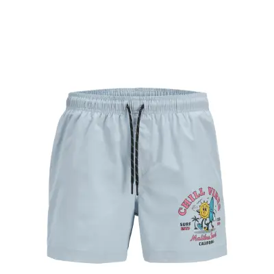 Jack & Jones Jpstmaui Jjswim Leg Print Akm Jnr - Blue - 152