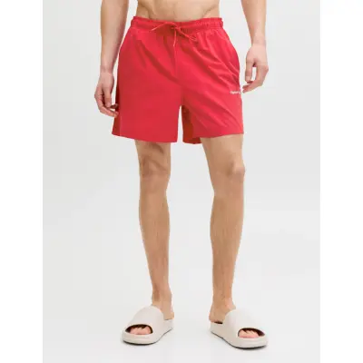 Jack & Jones Jpstmaui Norrebro Swim Shorts Reg Ret - Red - M
