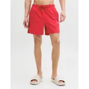 Jack & Jones Jpstmaui Norrebro Swim Shorts Reg Ret - Red - XL