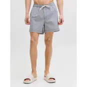 Jack & Jones Jpstmaui Ocean Seersucker Swim Shorts Ln - Navy - M