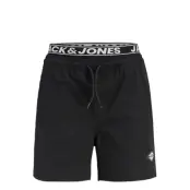 Jack & Jones Jpstmaui Surf Double Wb Swimshort Sn Jnr - Black - 128