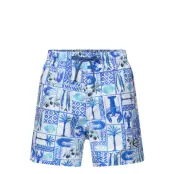 Jack & Jones Jpstmaui Vibes Novelty Aop Swim Sh Jnr - Blue - 176