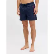 Jack & Jones Jpstmaui Wave Logo Swim Shorts Reg Sn - Navy - S