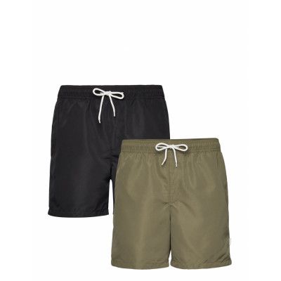 Jpstaruba Jjswim Akm 2 Pack Solid Badshorts Svart Jack & J S