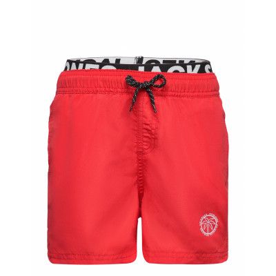 Jpstcrete Jjswim Akm Double Wb Sn Jnr Badshorts Röd Jack & J S