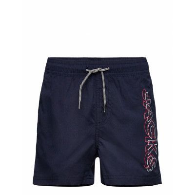 Jack & J S Jpstfiji Jjswim Double Logo Ly Sn Mni Marinblå