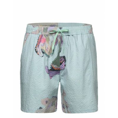 Kabangu Seersucker Swim Shorts Badshorts Multi/mönstrad Les Deux