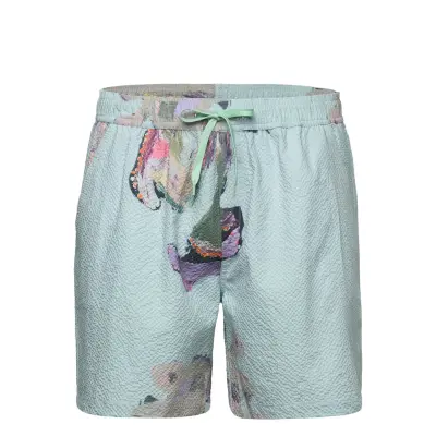 Kabangu Seersucker Swim Shorts Badshorts Multi/mönstrad Les Deux
