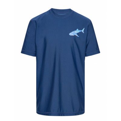 Kids Recycled Swim Rash Guard T-shirts Short-sleeved Blå GAP