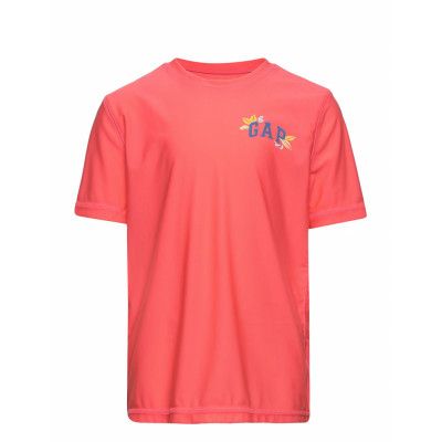 Kids Recycled Swim Rash Guard T-shirts Short-sleeved Rosa GAP