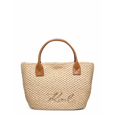 K/Signature Beach Lg Basket Bags Totes Brun Karl Lagerfeld