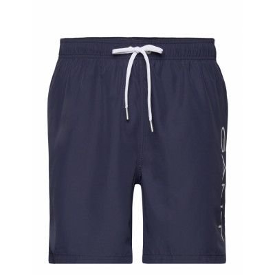 Lc Lightweight Logo Swim Shorts Badshorts Marinblå GANT
