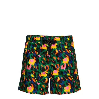 Leopard Swim Shorts Badshorts Multi/mönstrad Happy Socks