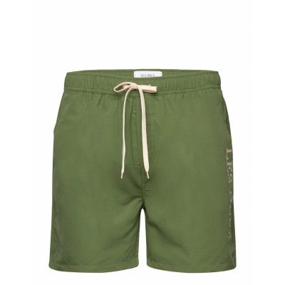 Les Deux Logo Swim Shorts *Villkorat Erbjudande Badshorts Grön Les Deux