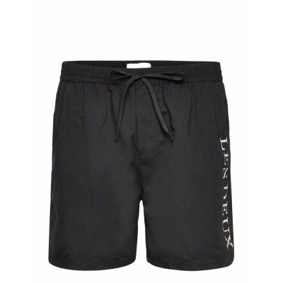 Les Deux Logo Swim Shorts Badshorts Svart Les Deux