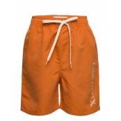 Les Deux Logo Swim Shorts Kids Badshorts Orange Les Deux