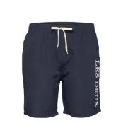 Les Deux Logo Swim Shorts Surfshorts Blå Les Deux