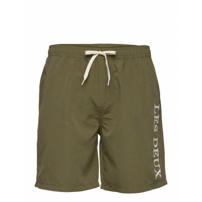 Les Deux Logo Swim Shorts Surfshorts Grön Les Deux