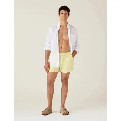 Lexington Clothing Solid Swim Trunks - Yellow - M
