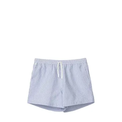 Lexington Clothing Striped Seersucker Swim Trunks Blå