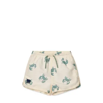 Liewood Aiden Printed Board Shorts Kräm