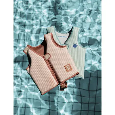 Liewood Dove Seersucker Swim Vest - Cream - 11/15KG