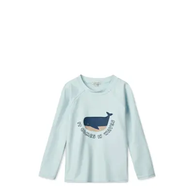Liewood Noah Placement Longsleeve Swim Tee - Blue - 74