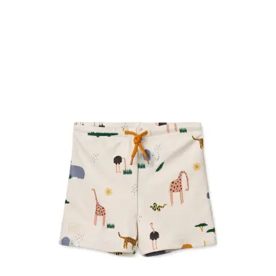 Liewood Otto Printed Swim Pants - Beige - 134