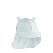 Liewood Senia Seersucker Sun Hat With Ears - Blue - 3/6M