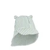 Liewood Senia Seersucker Sun Hat With Ears - Green - 3/6M
